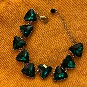 Green and Gold adjustable bracelet